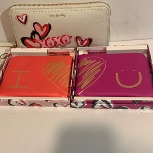 Vera Bradley Mallory Accordion Wristlet & I Love You Pouch New